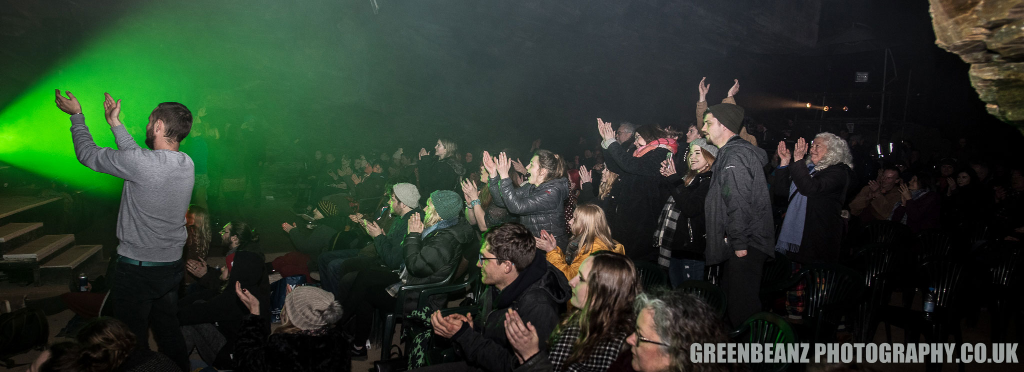 Music fans from Devon and Cornwall at Carnglaze Caverns